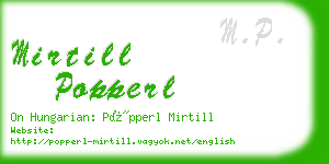 mirtill popperl business card
